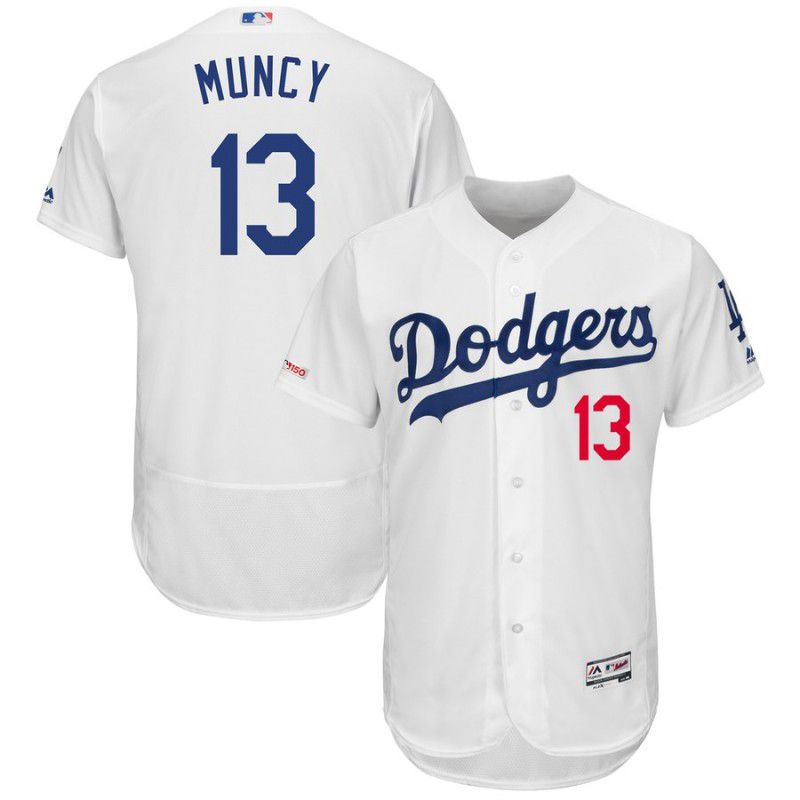 Men Los Angeles Dodgers #13 Muncy White Elite MLB Jersey
